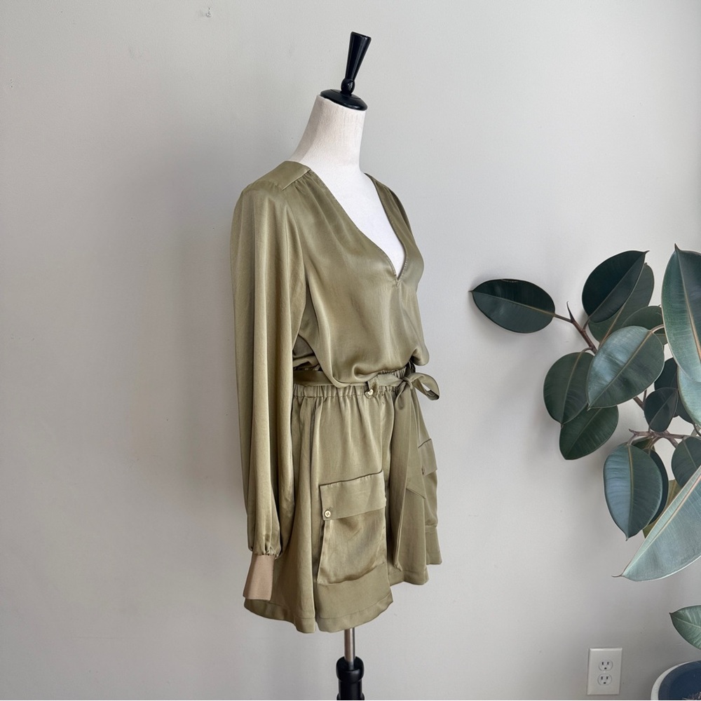 RAMY BROOK - Kristi Satin Belted Mini Dress M - Picture 9 of 14
